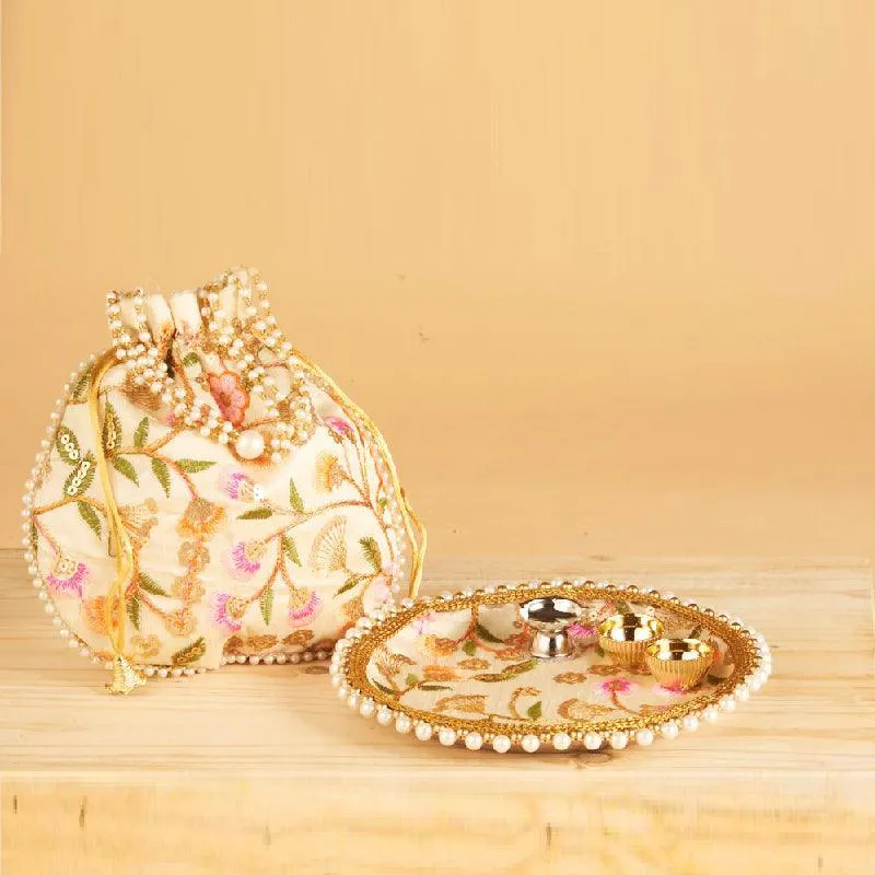 Brocade Floral Thali